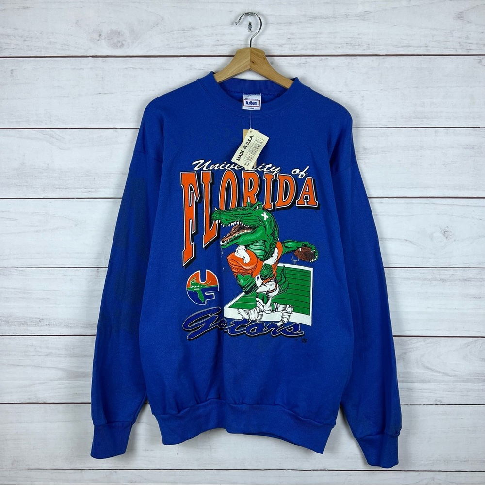 NWT Vintage 90s Florida Gators Football Mascot Pullover Sweatshirt XL